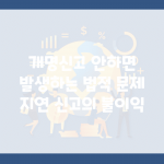 개명신고 안하면 발생하는 법적 문제 | 지연 신고의 불이익