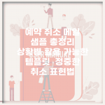 예약 취소 메일 샘플 총정리 | 상황별 활용 가능한 템플릿 | 정중한 취소 표현법