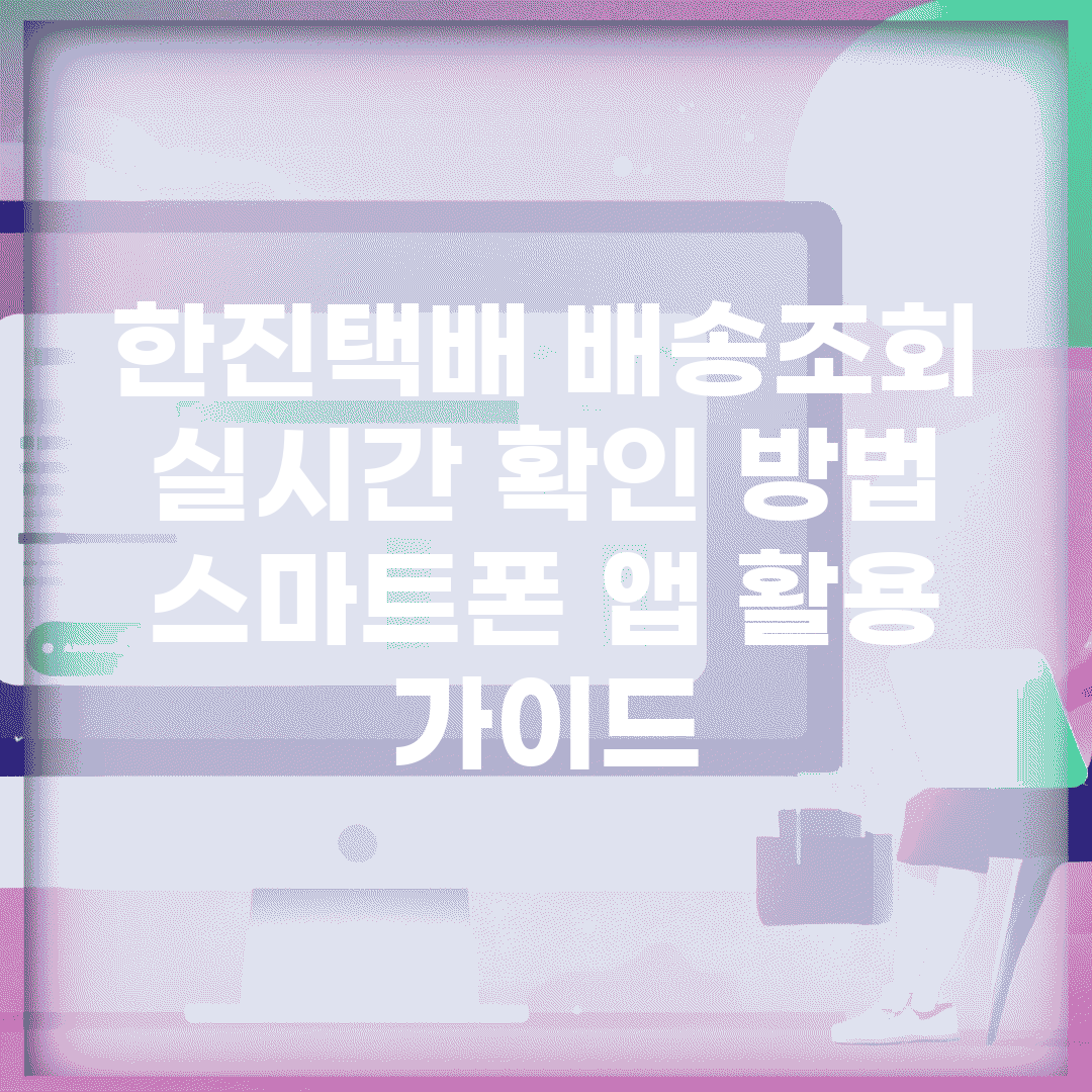 한진택배 배송조회 실시간 확인 방법 | 스마트폰 앱 활용 가이드