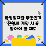 확정일자란 무엇인가 | 전월세 계약 시 꼭 알아야 할 제도