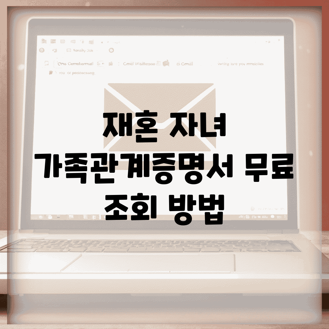 재혼 자녀 가족관계증명서 무료 조회 방법