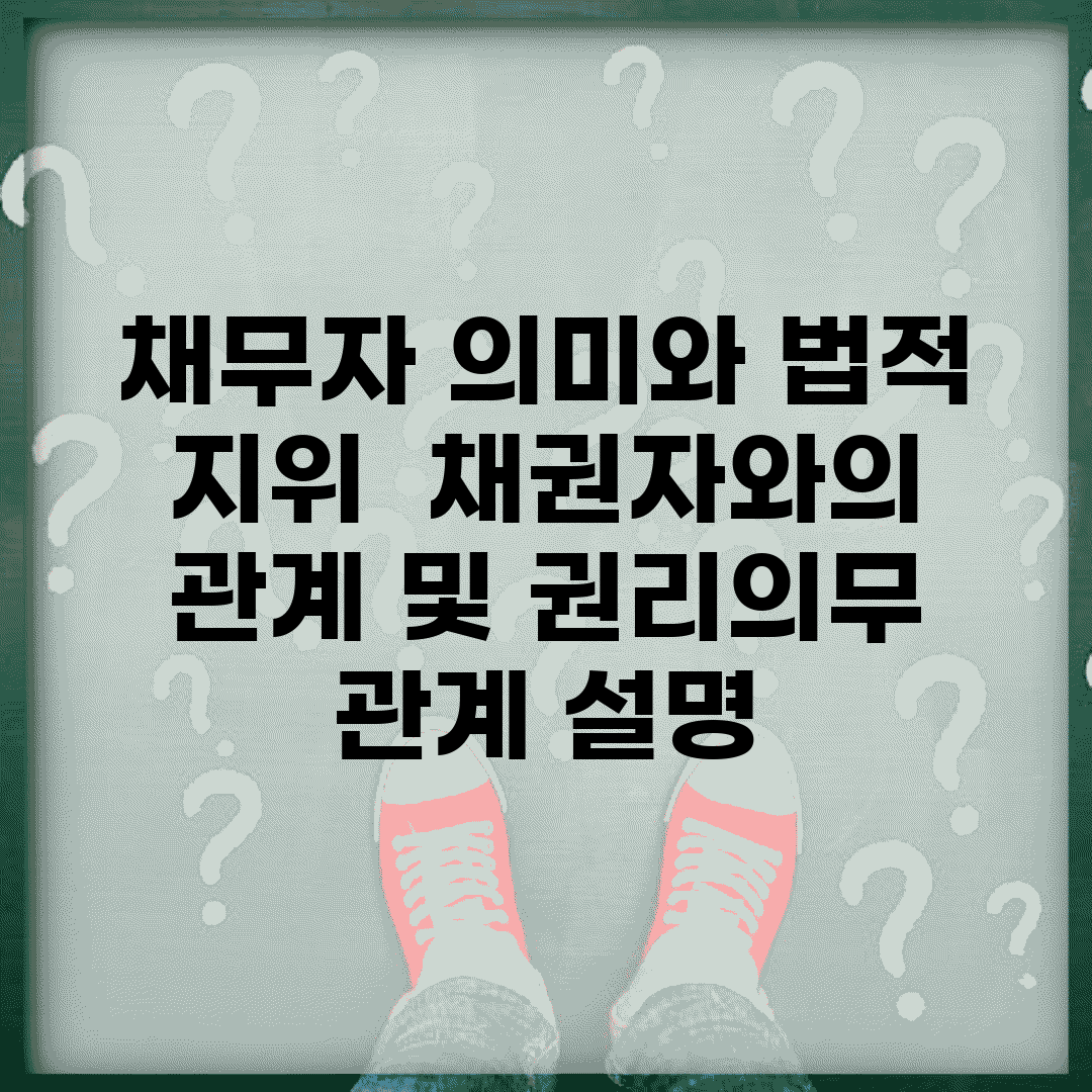 채무자 의미와 법적 지위 | 채권자와의 관계 및 권리의무 관계 설명
