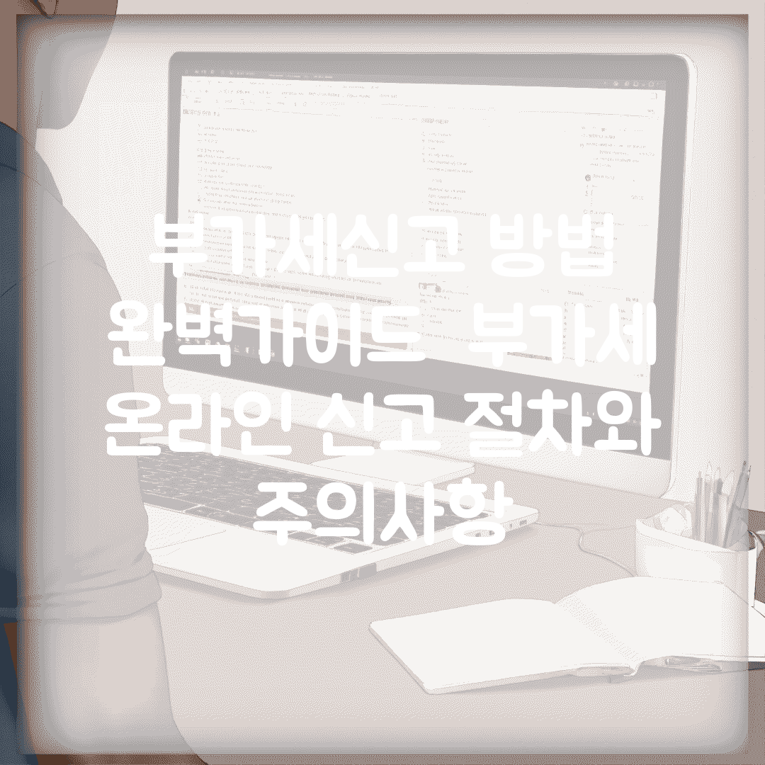 부가세신고 방법 완벽가이드 | 부가세 온라인 신고 절차와 주의사항