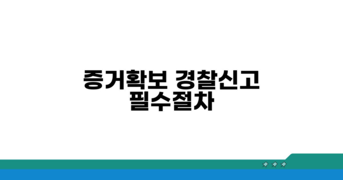 증거 확보 및 경찰 신고 절차