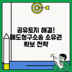 매도청구소송 공유토지 해결방안 | 소유권 확보 전략 | 감정평가 활용법