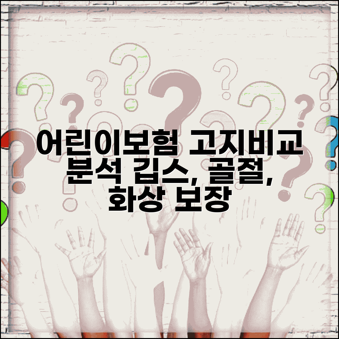 어린이보험 고지 의무 확인과 비교 | 깁스, 골절, 화상 보장 내용 분석