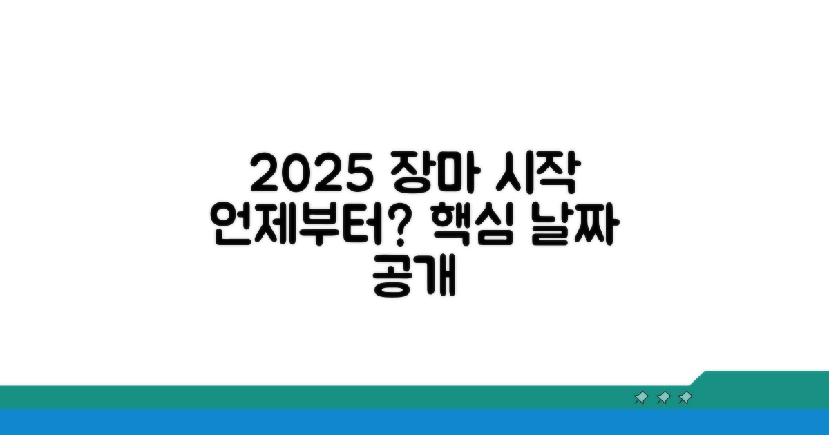 2025년 장마 시작 언제일까