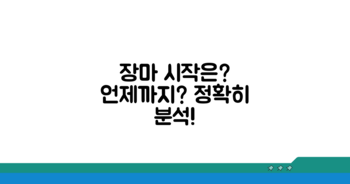 예상 장마 기간 상세 분석