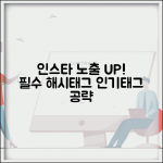 인스타그램 해시태그 추천 | 인기 태그 + 노출 늘리는 방법