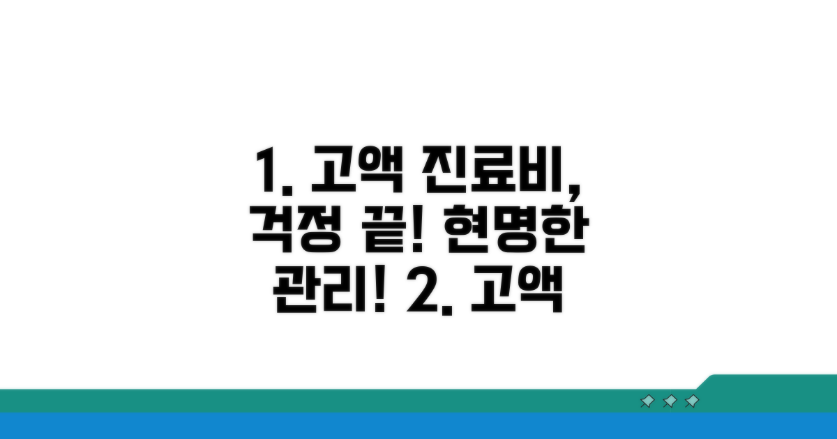 고액 진료비 대비 및 관리