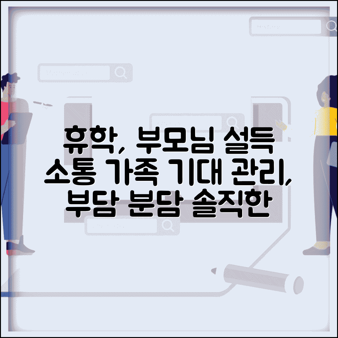 휴학생 부모 및 가족 관계 | 부모님 설득 및 소통 | 가족 기대 관리 | 경제적 부담 분담 방안