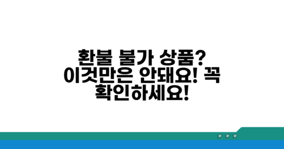 환불 불가 상품은 무엇?