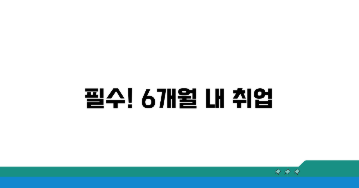훈련 수료 후 6개월 내 취업 의무