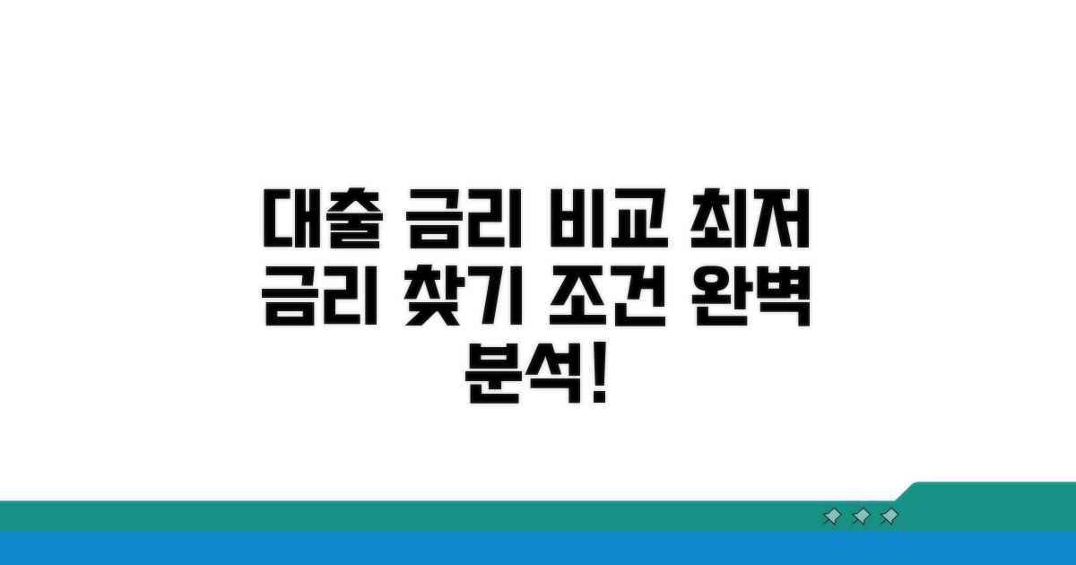 대출 금리 조건 비교 분석