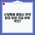 산정특례 장애인증명서 발급 방법 | 산정특례 증명서 완벽 발급법