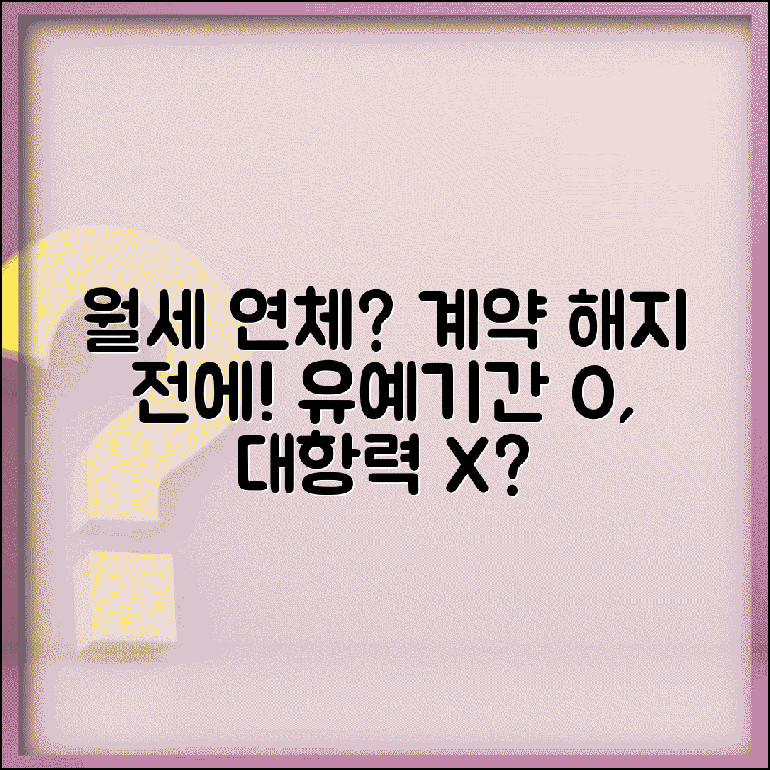 월세 연체 계약 해지 통보 시 유예기간과 대항력 상실