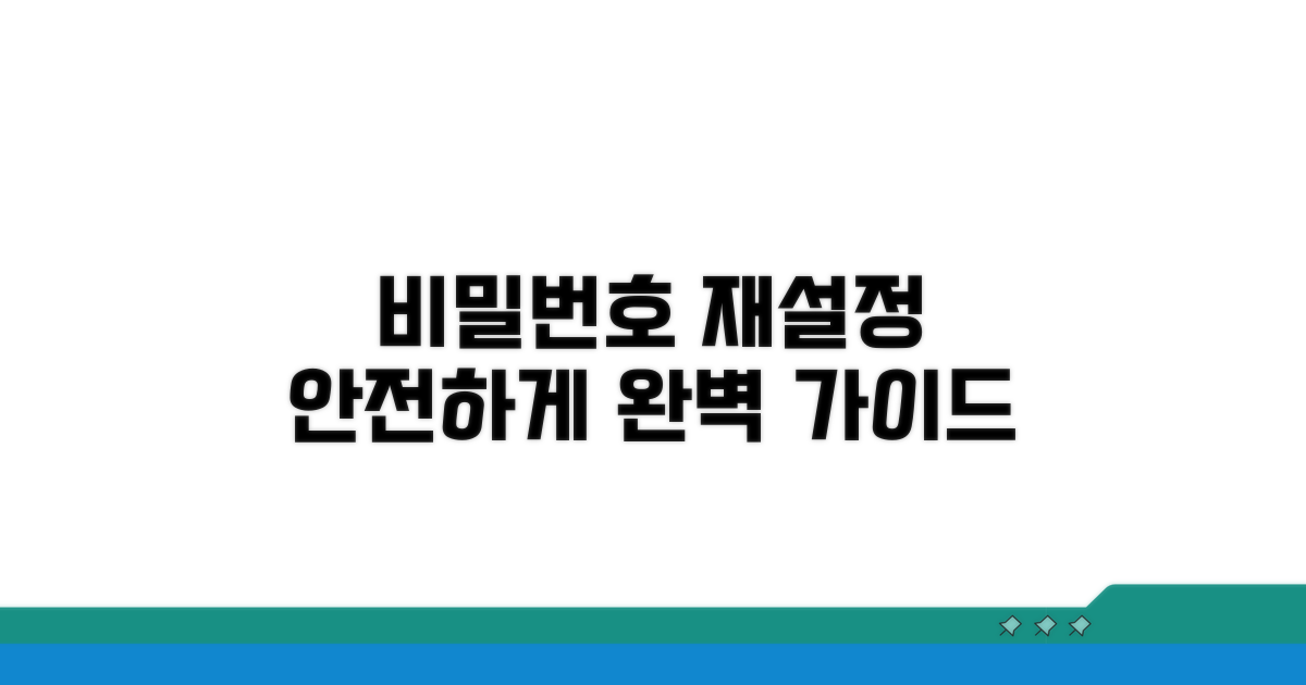 비밀번호 재설정, 안전하게 진행하기