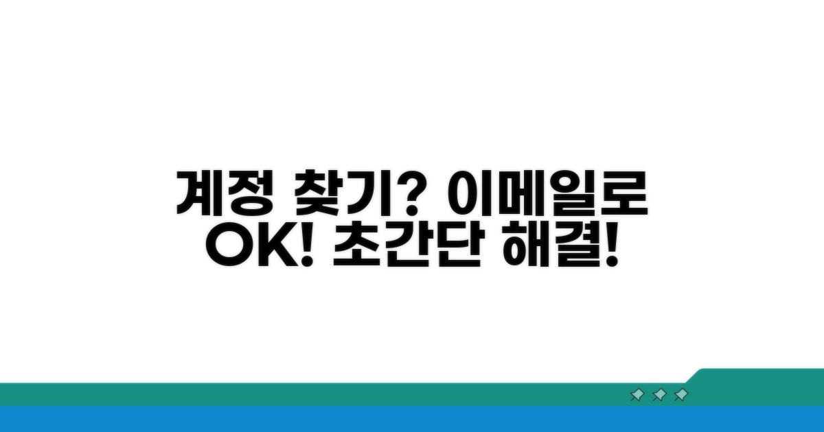 계정 찾기, 이메일로 손쉽게 찾기