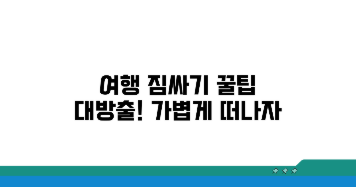 알찬 여행을 위한 짐싸기 노하우