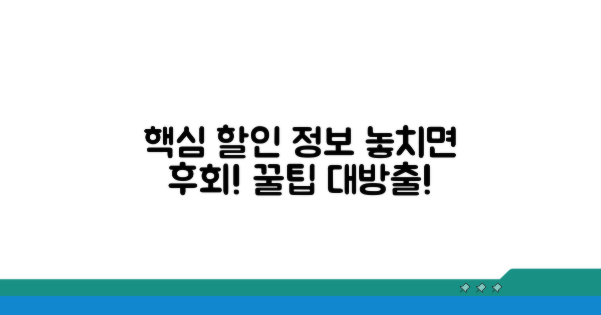 핵심 할인 정보와 꿀팁 공개