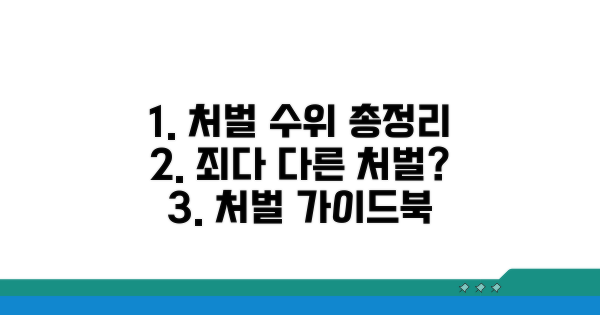 처벌 수위별 상세 내용 안내