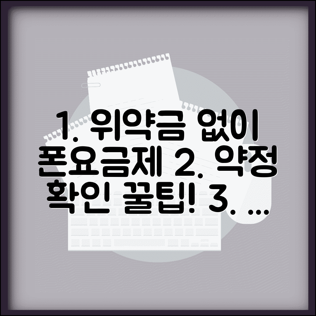 휴대폰 요금제 변경 시기 위약금 없이 | 약정 기간 확인 방법, 해지 수수료 없이 바꾸는 꿀팁