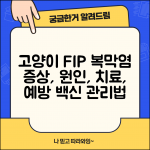 고양이 복막염 FIP 증상, 원인, 치료, 예방 | 전염성 복막염 백신 정보 및 관리법