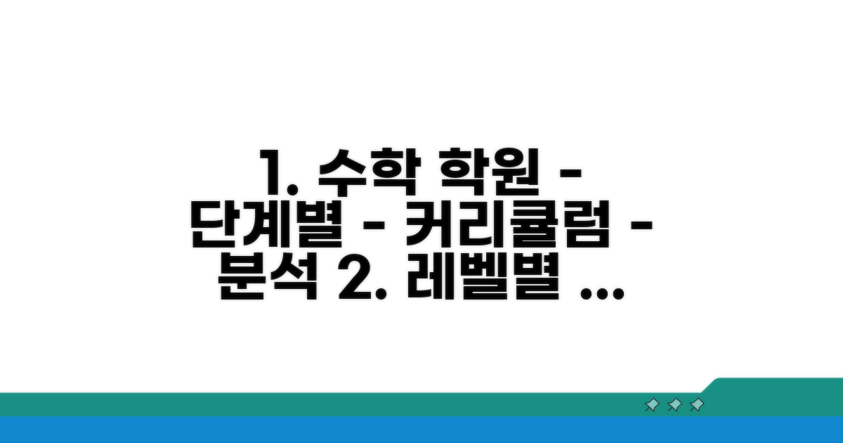 등급별 수학 학원 커리큘럼 분석