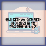 공시지가와 실거래가 차이 원인 분석 | 현실화율 지역별 비교 및 주의사항 총정리