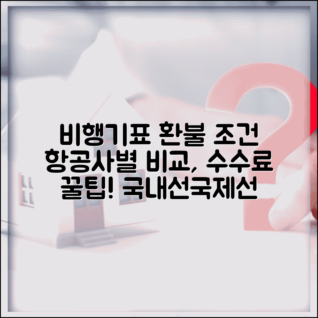 비행기표 환불기간 항공사별 | 국내선 국제선 정책 비교, 취소 수수료 알아보기