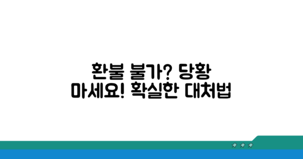 환불 불가 시 대처 방법은?