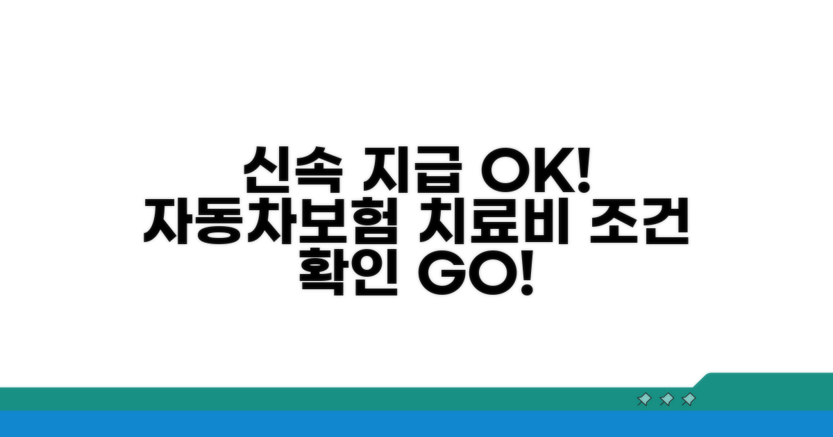 자동차보험 치료비 신속 지급 조건
