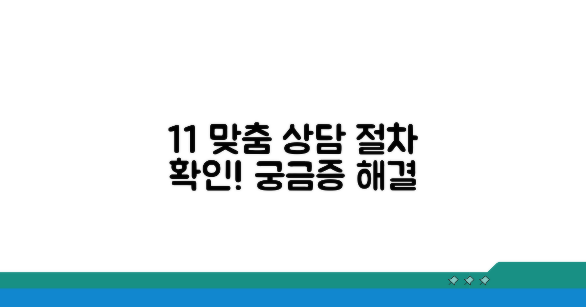 1:1 맞춤 상담 절차 확인하기