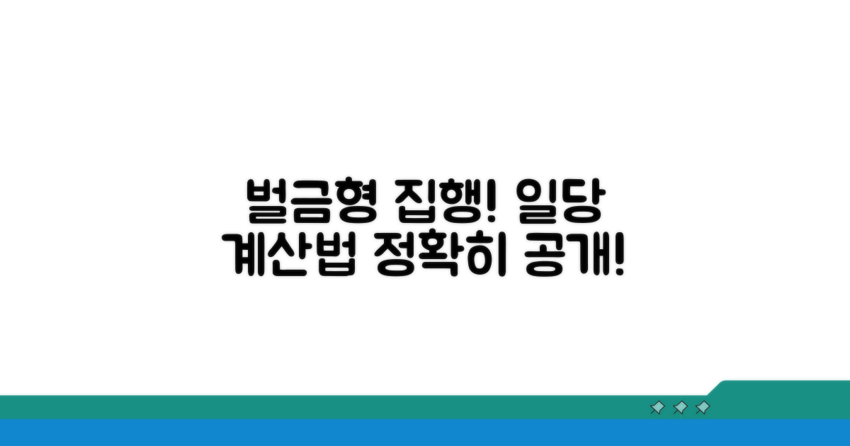 벌금형 집행, 일당 계산법 공개