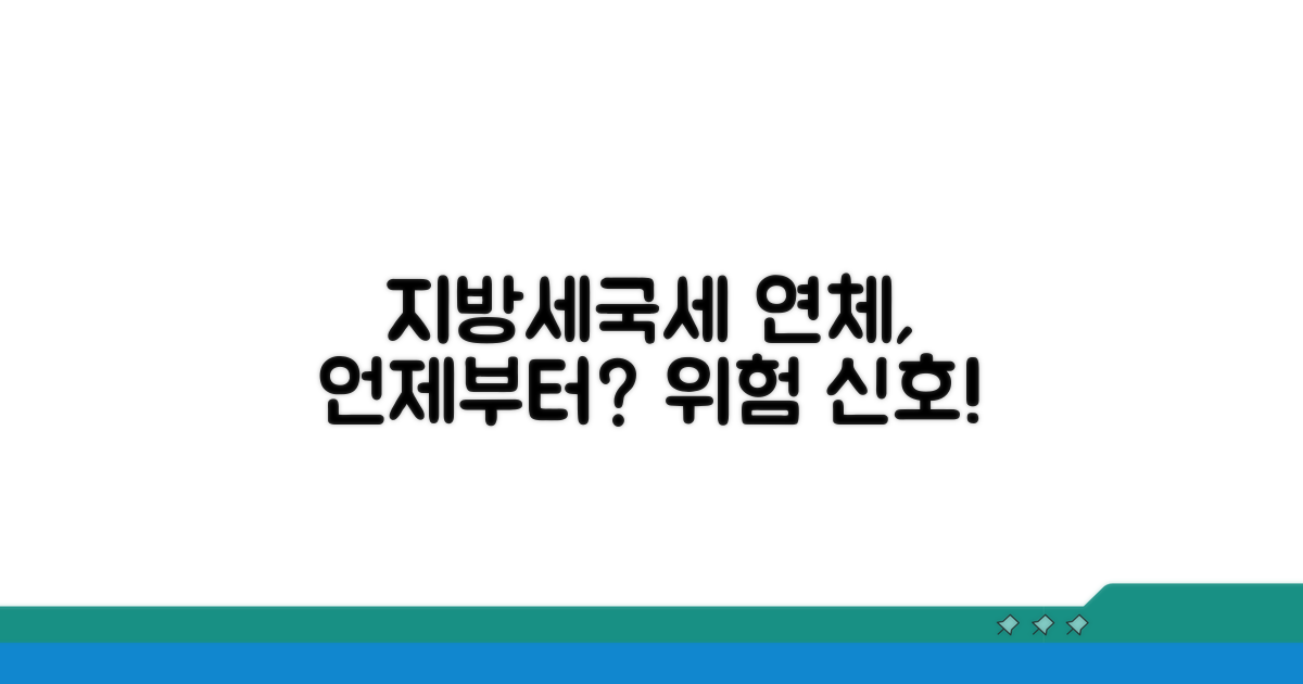 지방세 국세 연체, 언제부터?