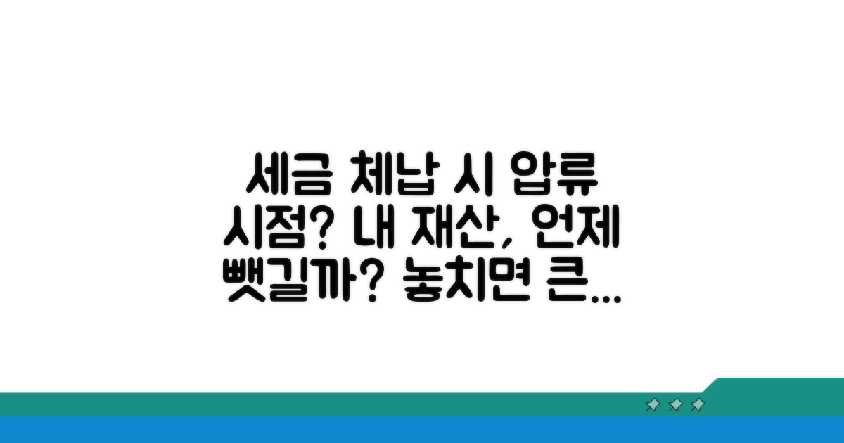 세금 연체 시점별 압류 시기