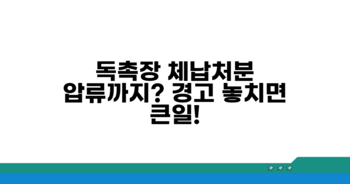 독촉장 발송과 체납처분 절차