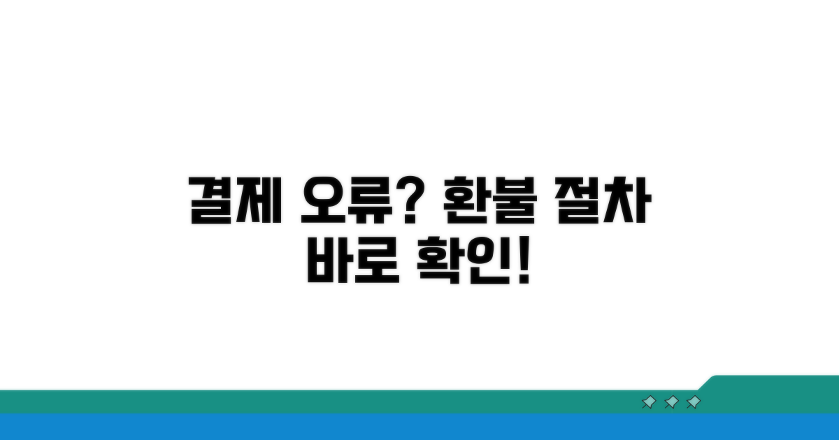 결제 오류 환불 절차 안내