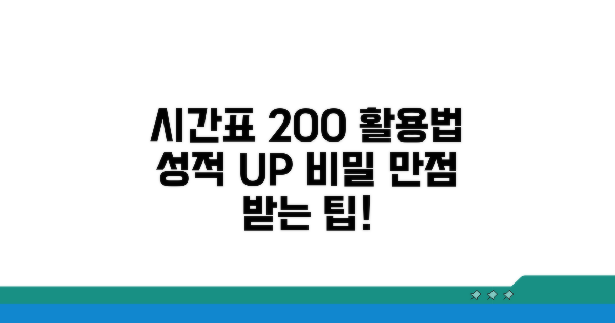 시간표 활용 만점 활용법