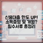 신용대출 한도 올리려면 소득증명 몇 개월치 필요할까 | 필요서류, 대출한도, 소득증명 총정리 신용대출 한도 올리려면 소득증명 몇 개월치 필요할까 | 필요서류, 대출한도, 소득증명 총정리