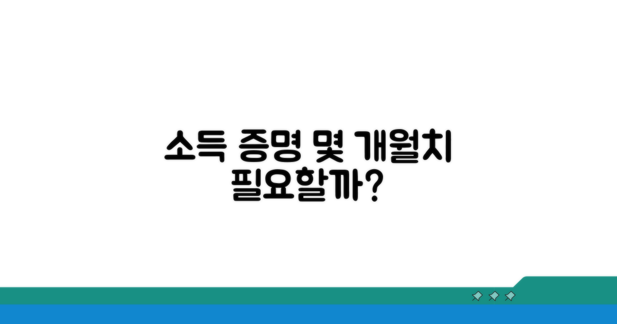 소득증명, 몇 개월치가 필요할까