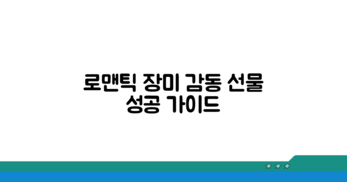 감동을 더하는 장미 선물 가이드