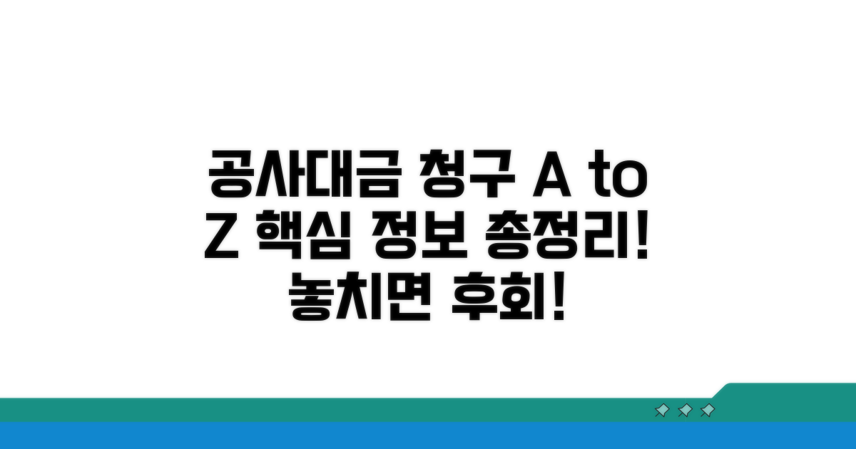 공사대금 청구서 핵심 정보