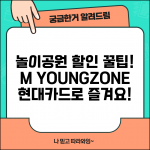 놀이공원 할인 현대 M YOUNGZONE | 현대카드 엠영존 테마파크 할인 혜택 총정리 놀이공원 할인 현대 M YOUNGZONE | 현대카드 엠영존 테마파크 할인 혜택 총정리