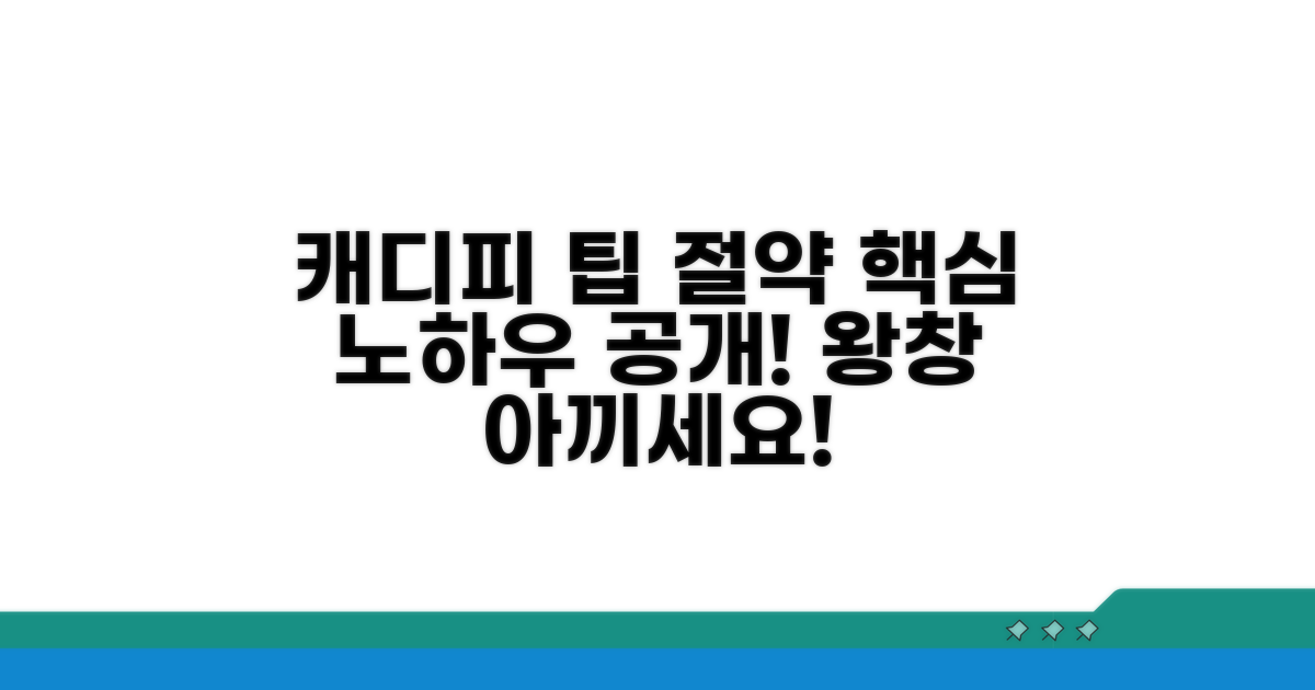 캐디피 팁 절약 노하우