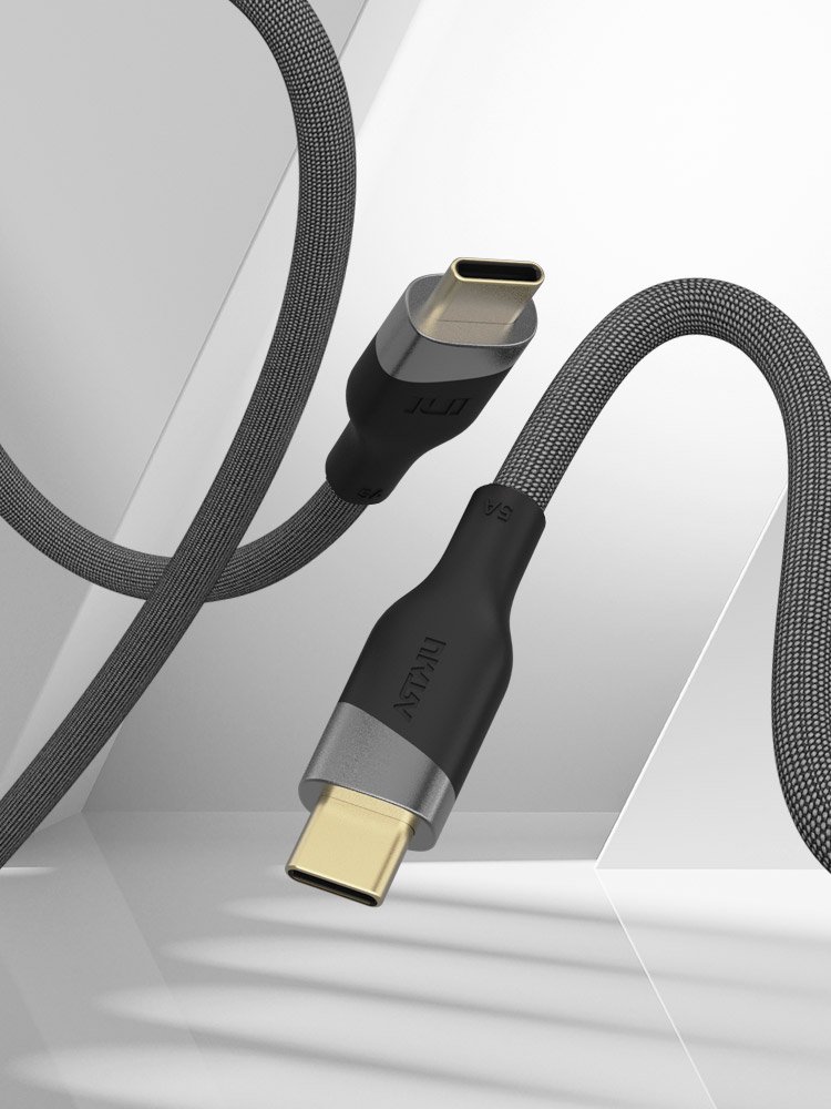 우븐 C타입 to C 100W 240W 5A PD 고속충전 케이블 50cm 상세 이미지 2