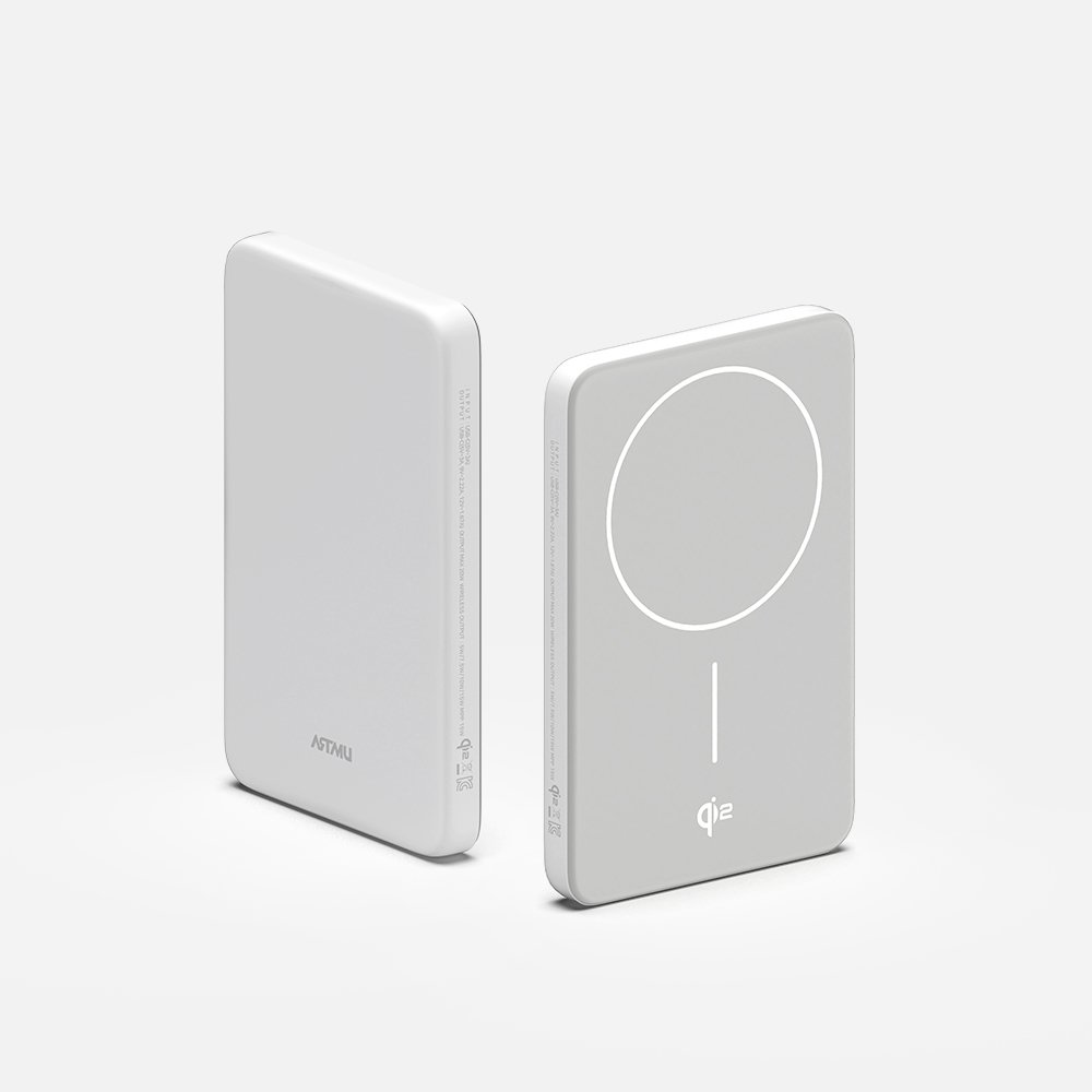 Qi2 15W 맥세이프 초슬림 고속 보조배터리 5000mAh QB310 화이트 상세 이미지 1