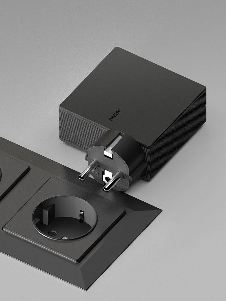 USB PD 100W 여행용 접지 멀티 초고속충전기 GT110 블랙 상세 이미지 1