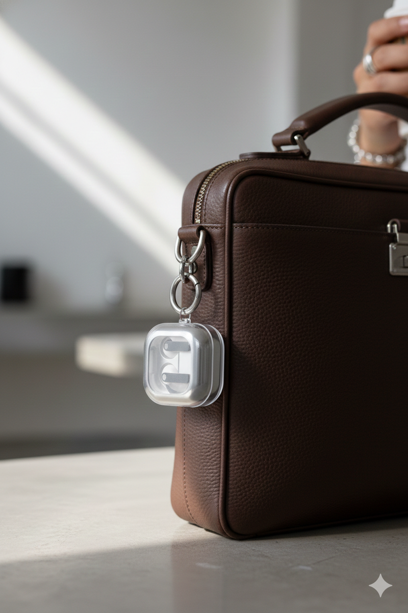 갤럭시 버즈4 프로 실리콘 투명 케이스 변색 방지 프리미엄 커버 카라비너 세트 호환 상세 이미지 1