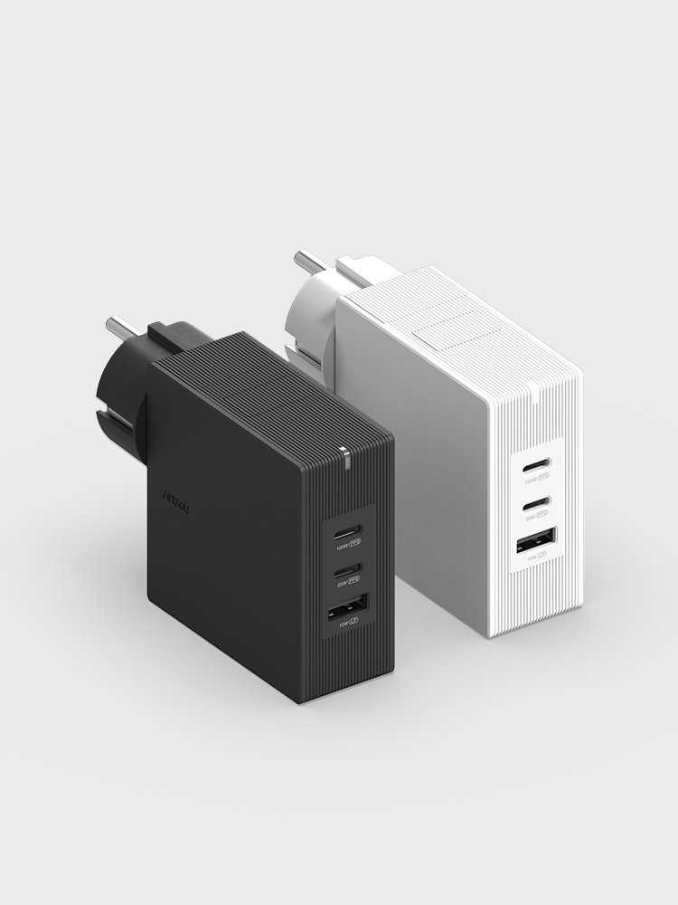 USB PD 100W 여행용 접지 멀티 초고속충전기 GT110 블랙 상세 이미지 2